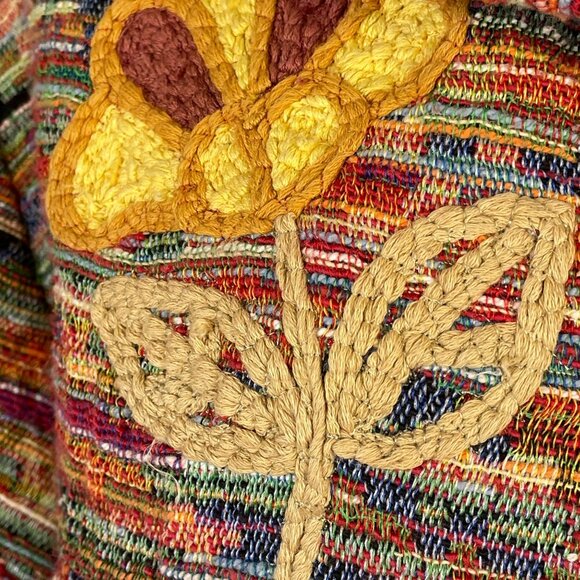 Vintage Graff Womens Southwest Art To Wear Jacket Large Terra Cotta Embroidered - Picture 6 of 15